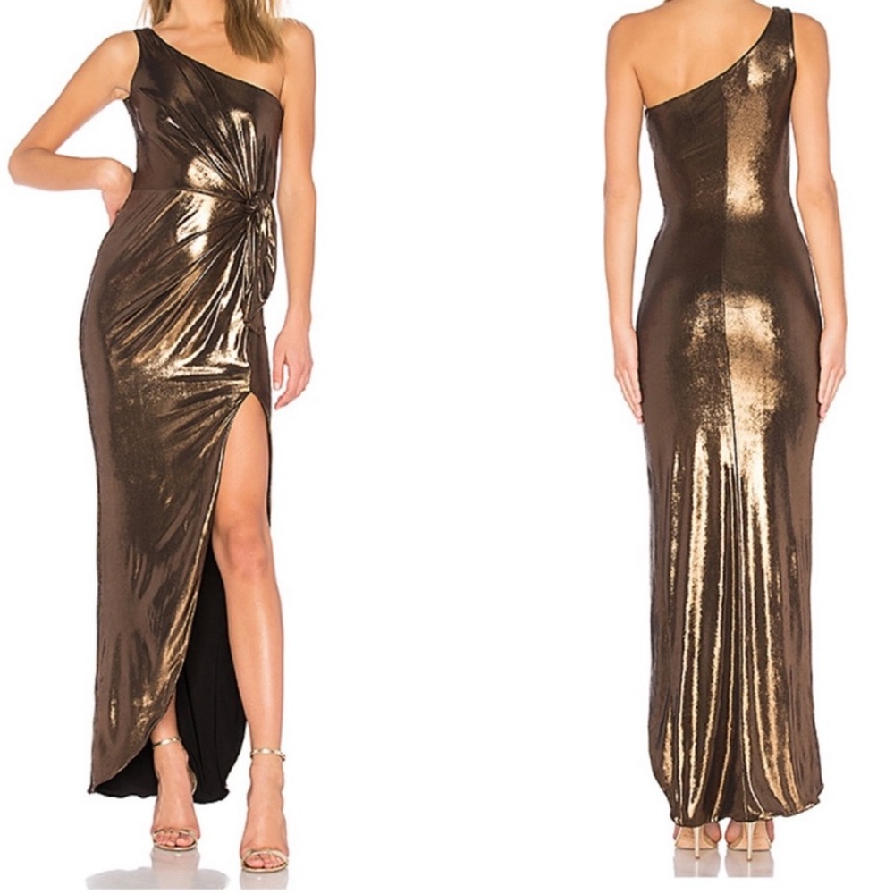 Nookie X REVOLVE Disco Drape Dress in Bronze size small
